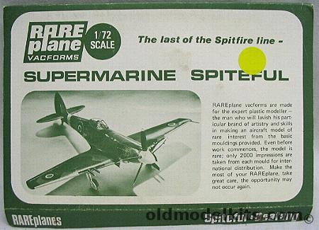 Rareplane 1/72 Supermarine Spiteful F. Mk XIV or Seafang F.R. Mk 32 plastic model kit